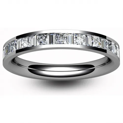 Diamond Wedding Ring - Half Channel Set - All Metals